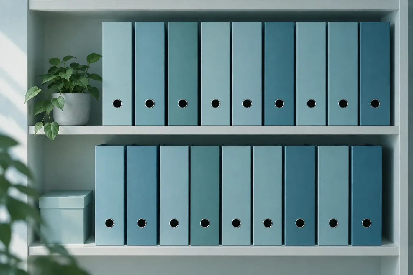 Illustration of labeled folders representing different occupation categories